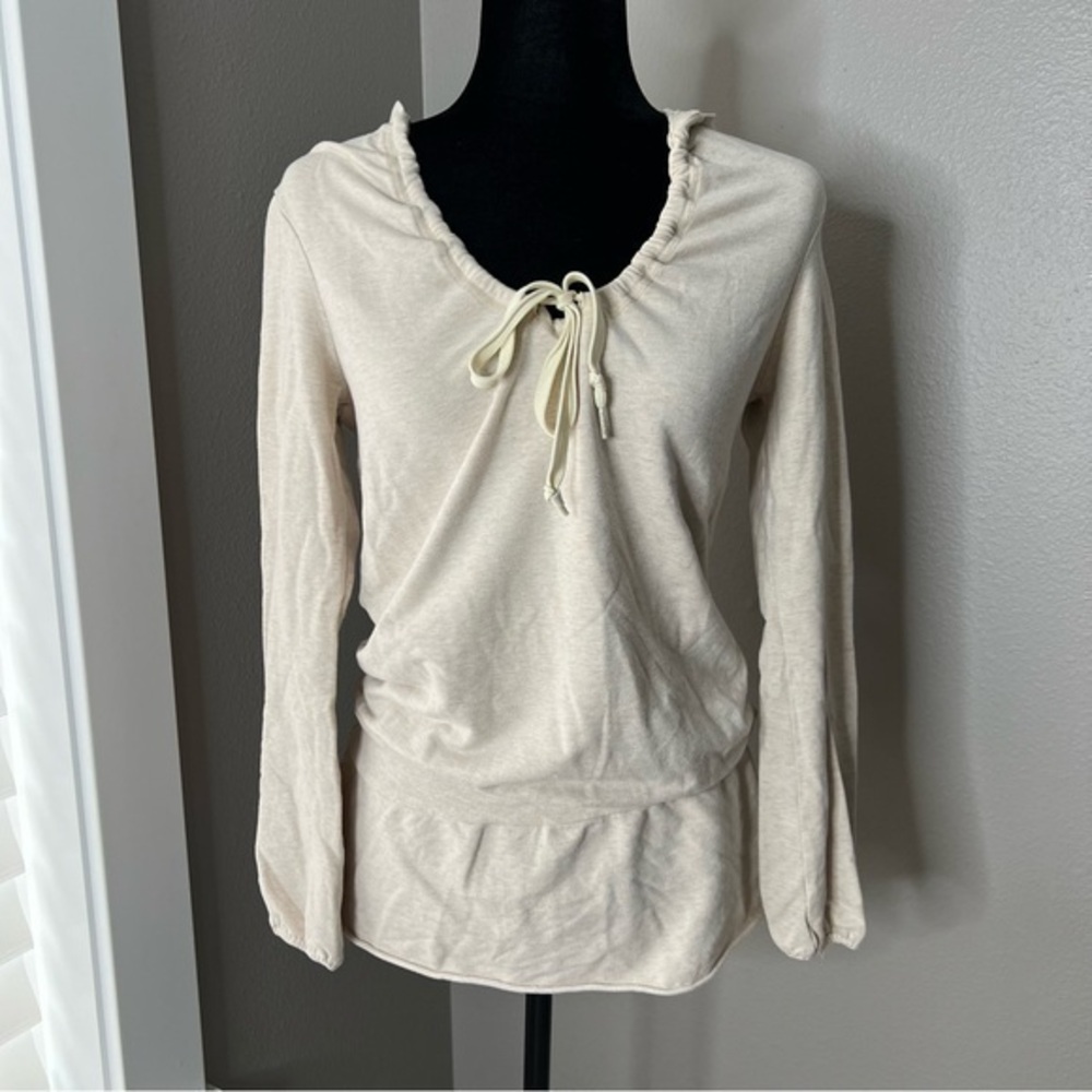 Athleta deep scoop neck hoodie tunic size small
